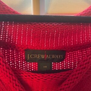 J. Crew Red Cowl Neck Sweater